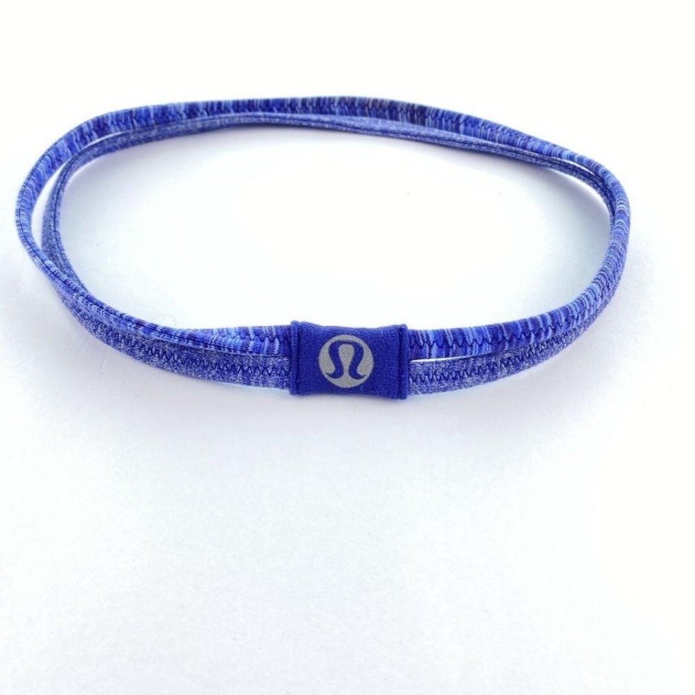 Lululemon Heathered Purple & White double strap headband
